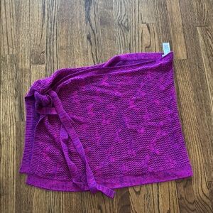 Purple Knit Wrap Skirt